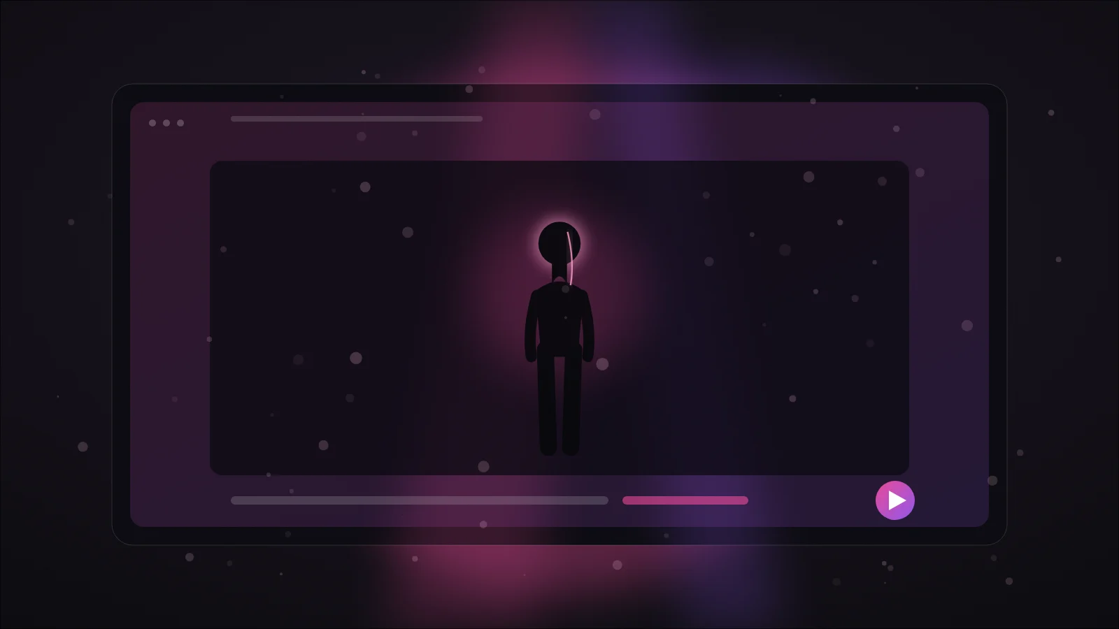 Fictional adult creative director in color-block lighting illustrating a text-to-image prompt